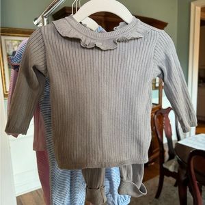Feltman Brothers Grey Ribbed Sweater Set 6 months